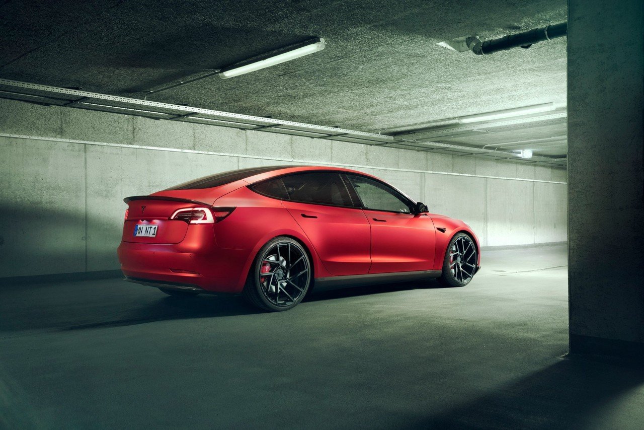 NOVITEC Carbon Front Spoiler Lip for Tesla Model 3 - Bulletproof